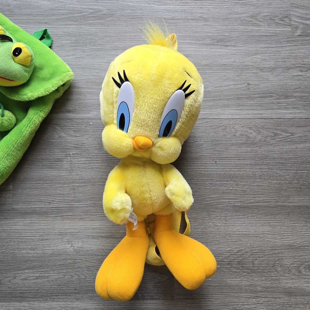 Yellow Tweety Bird Plush Backpack